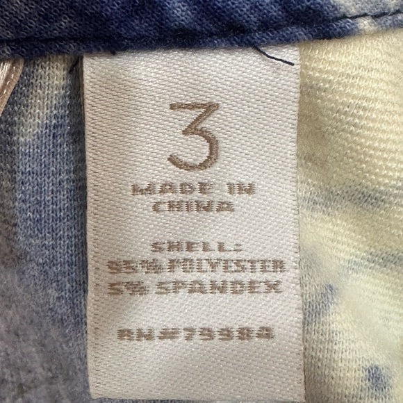 CHICO’S Women’s Blue & White Print Summer Sheath Dress Cap Sleeves Size 16 - Picture 6 of 14